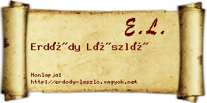 Erdődy László névjegykártya
